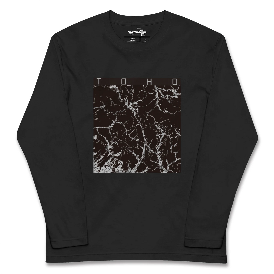 【東峰(福岡県)】地図柄ロングスリーブTシャツ