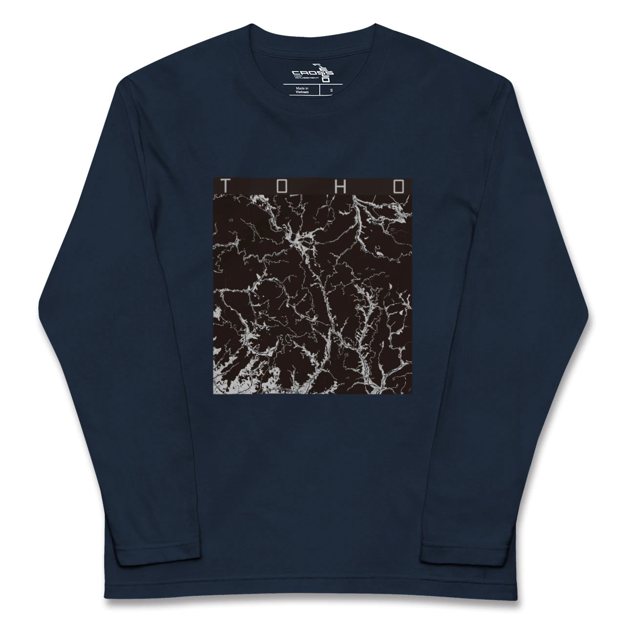 【東峰(福岡県)】地図柄ロングスリーブTシャツ