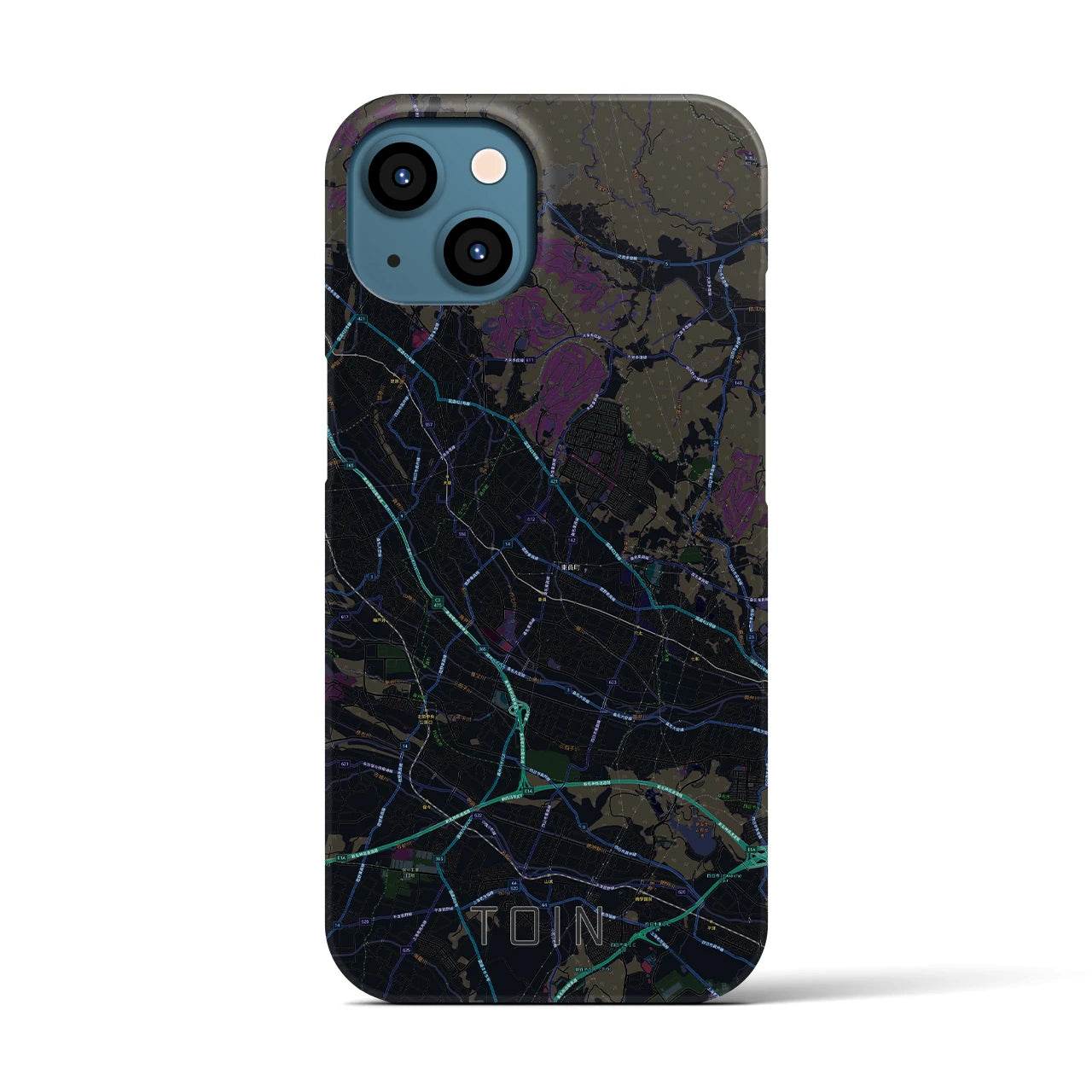 【東員(三重県)】地図柄iPhoneケース(バックカバータイプ)