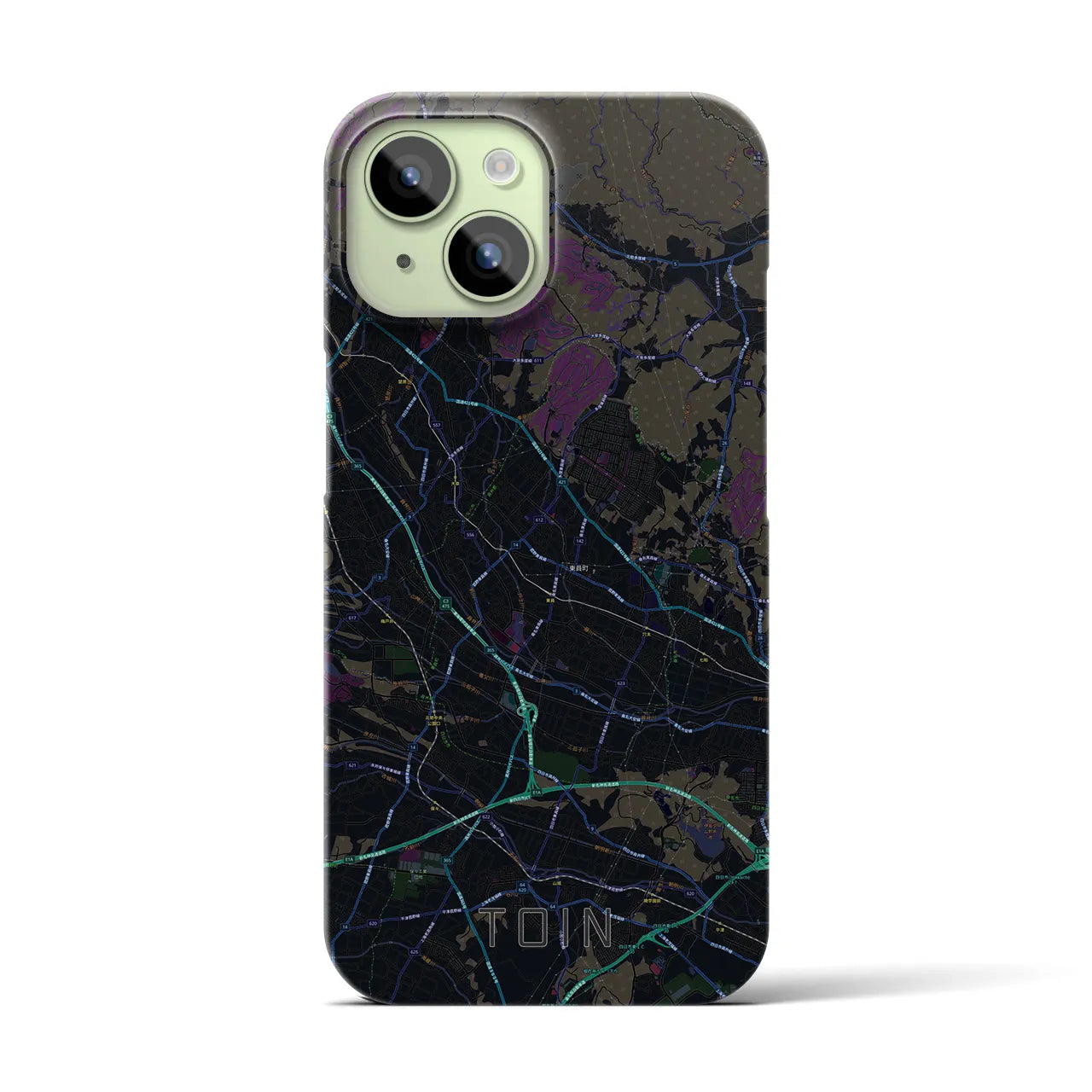 【東員(三重県)】地図柄iPhoneケース(バックカバータイプ)