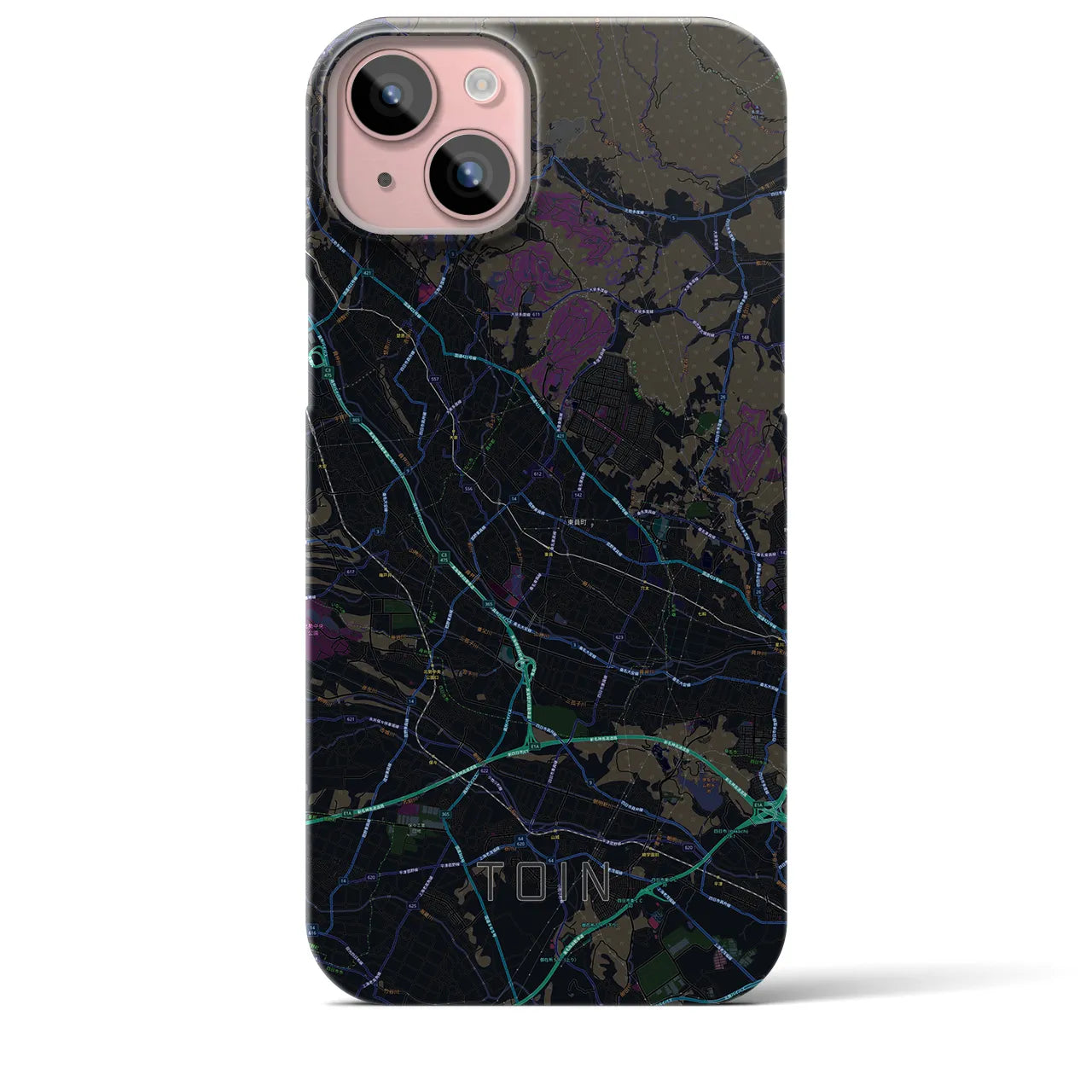 【東員(三重県)】地図柄iPhoneケース(バックカバータイプ)