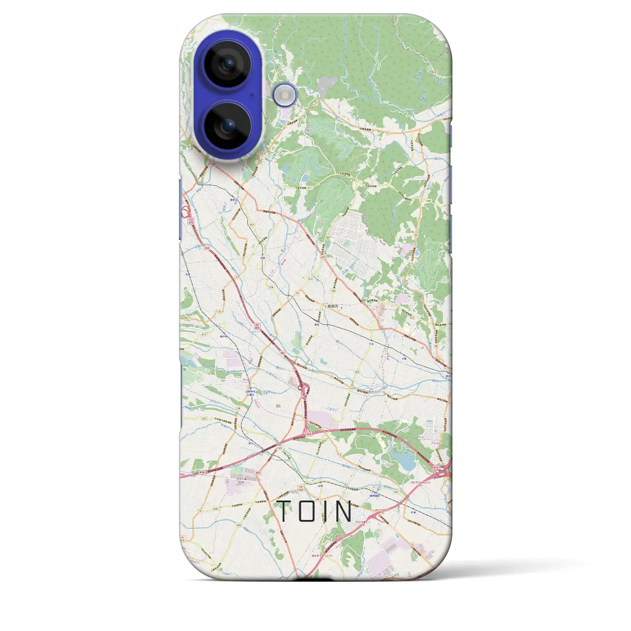 【東員(三重県)】地図柄iPhoneケース(バックカバータイプ)ナチュラル・iPhone 16 Pro Max 用