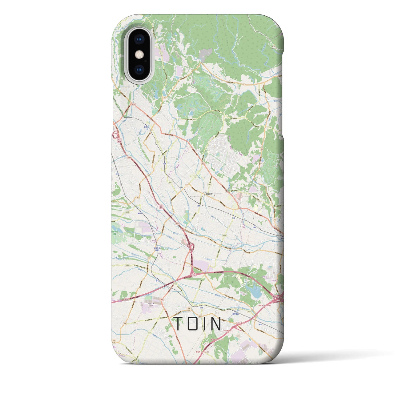 【東員(三重県)】地図柄iPhoneケース(バックカバータイプ)