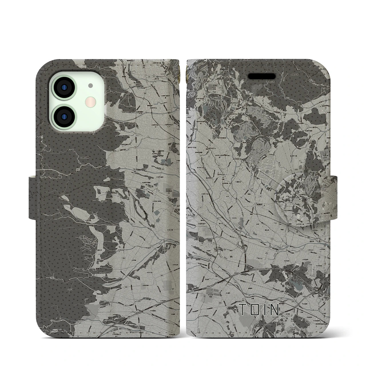 【東員(三重県)】地図柄iPhoneケース(手帳タイプ)