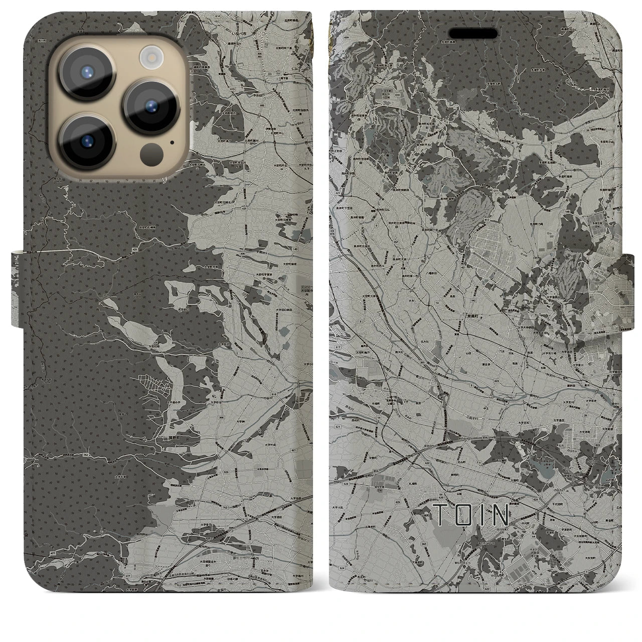 【東員(三重県)】地図柄iPhoneケース(手帳タイプ)