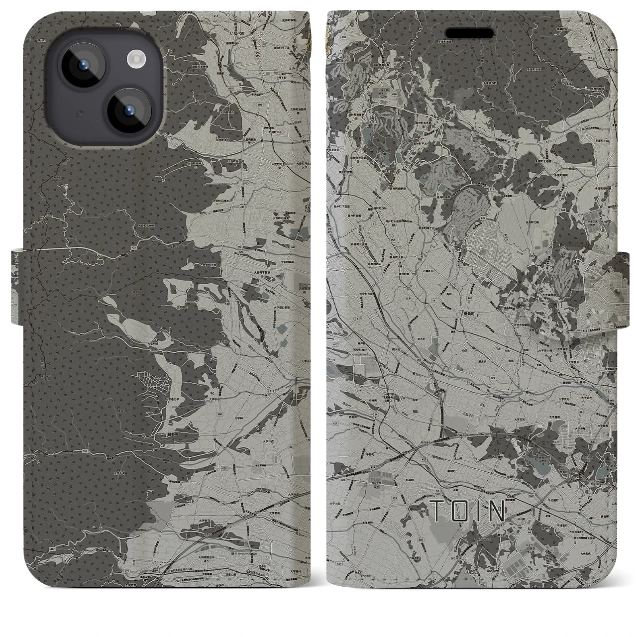 【東員(三重県)】地図柄iPhoneケース(手帳タイプ)