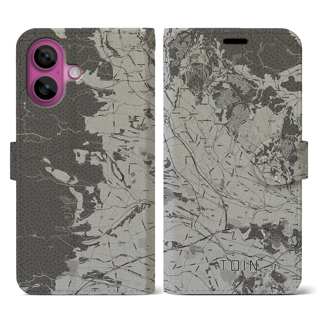 【東員(三重県)】地図柄iPhoneケース(手帳タイプ)