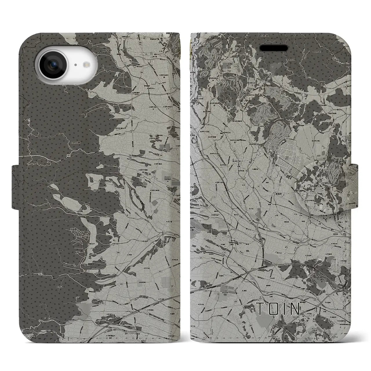 【東員(三重県)】地図柄iPhoneケース(手帳タイプ)