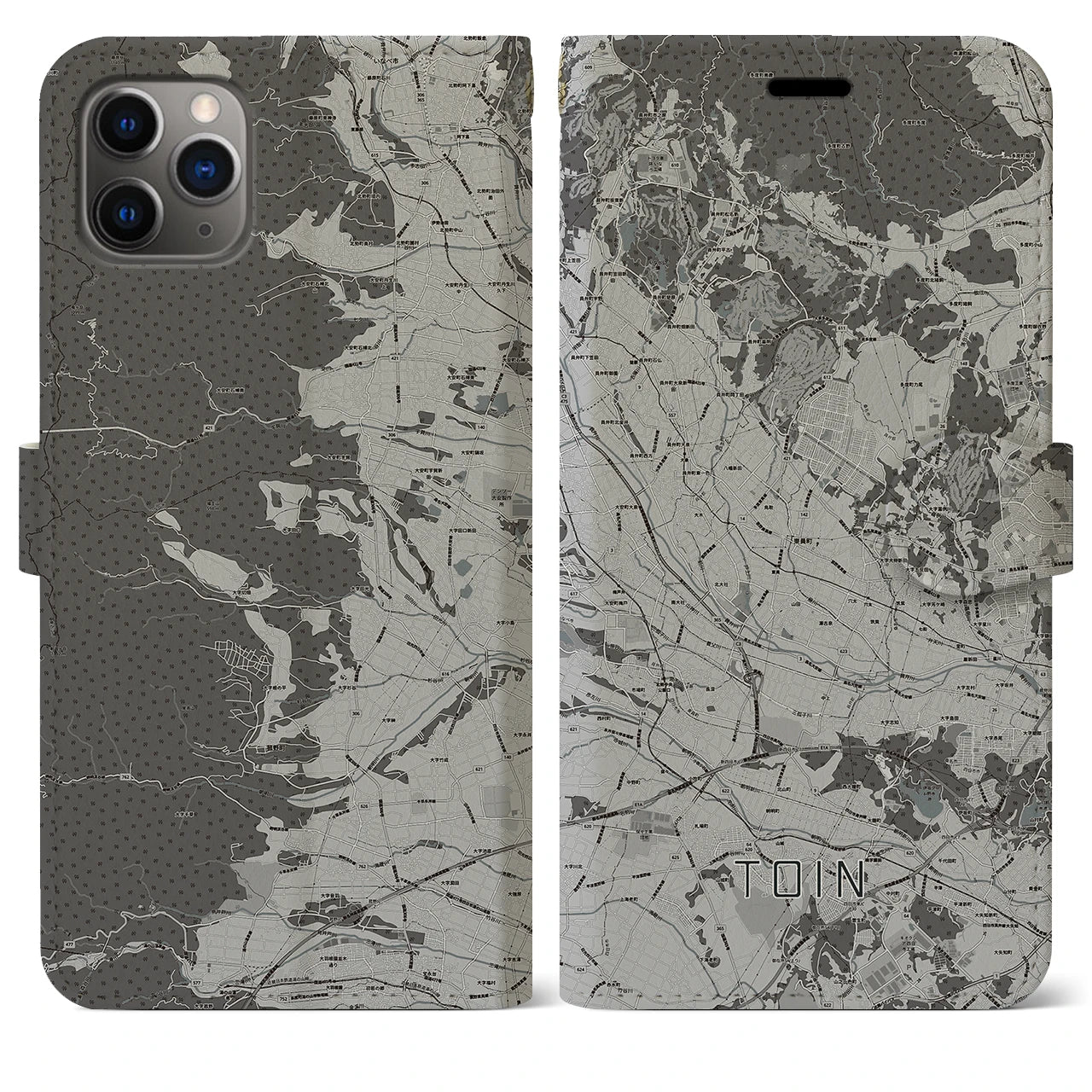 【東員(三重県)】地図柄iPhoneケース(手帳タイプ)