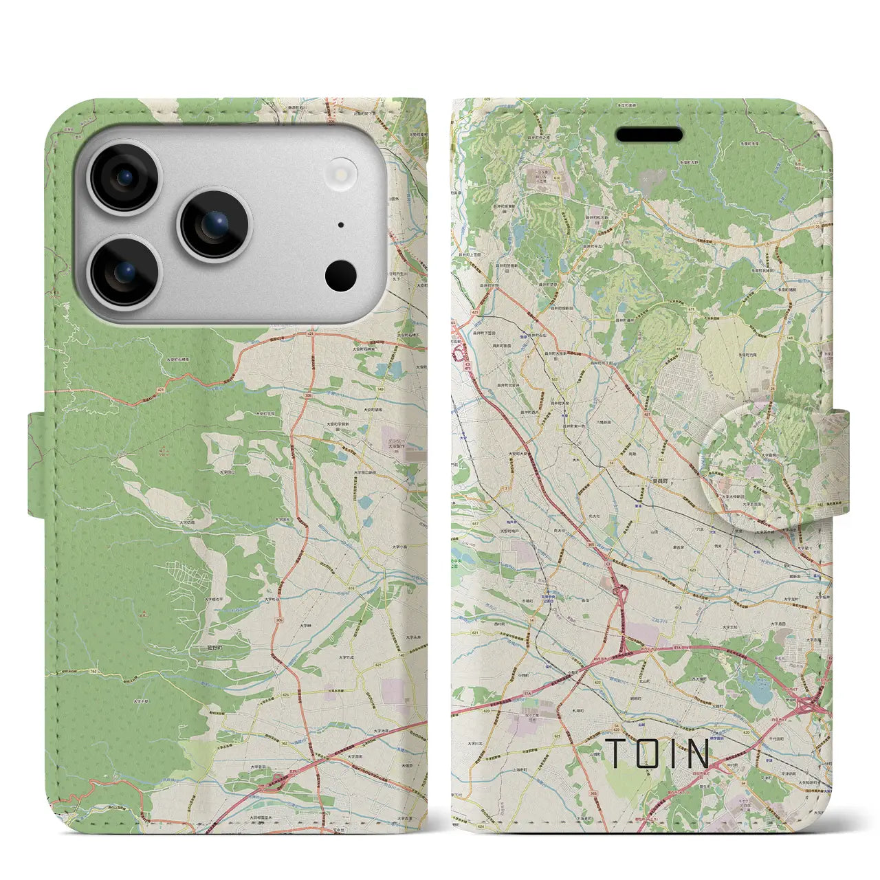 【東員(三重県)】地図柄iPhoneケース(手帳タイプ)