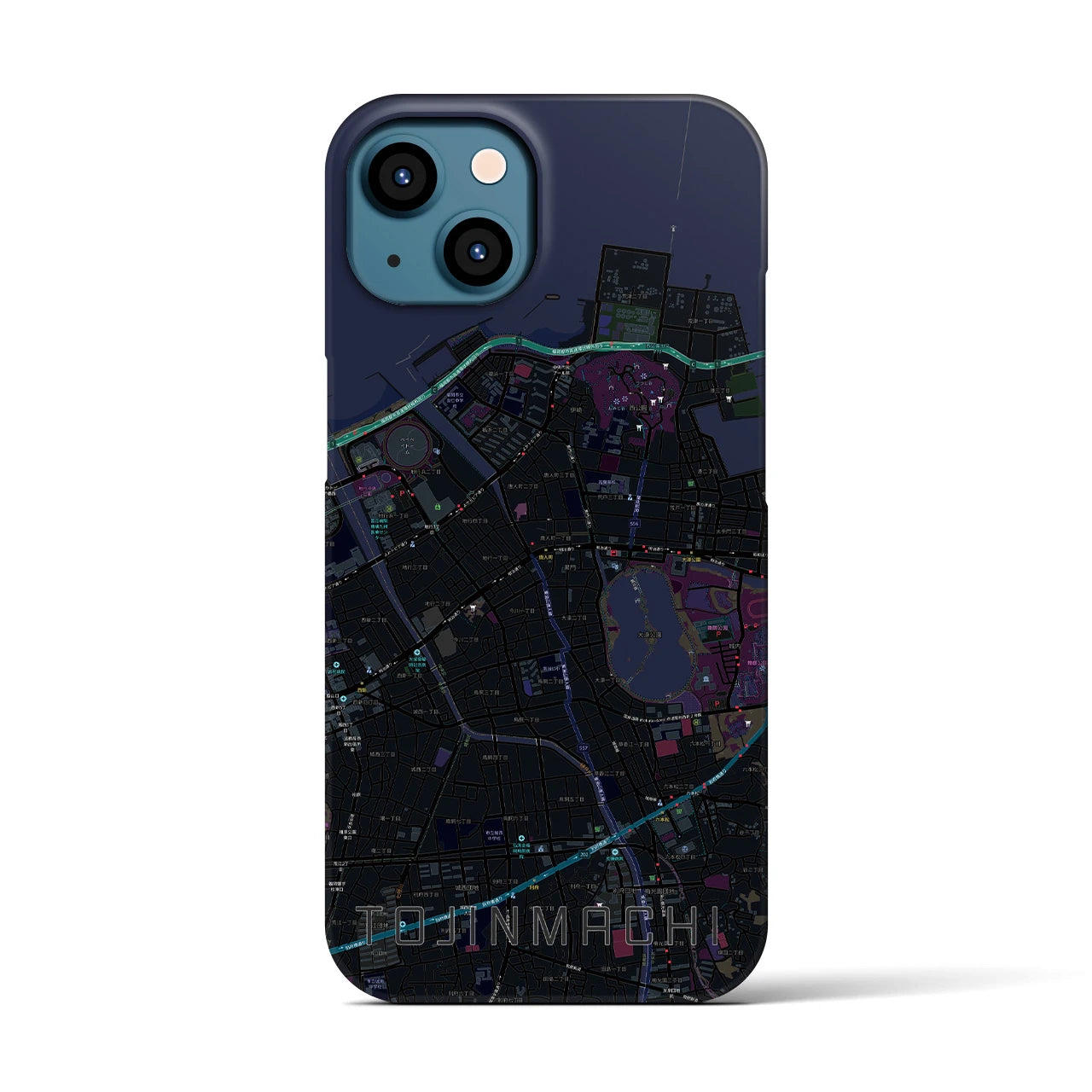 【唐人町(福岡県)】地図柄iPhoneケース(バックカバータイプ)