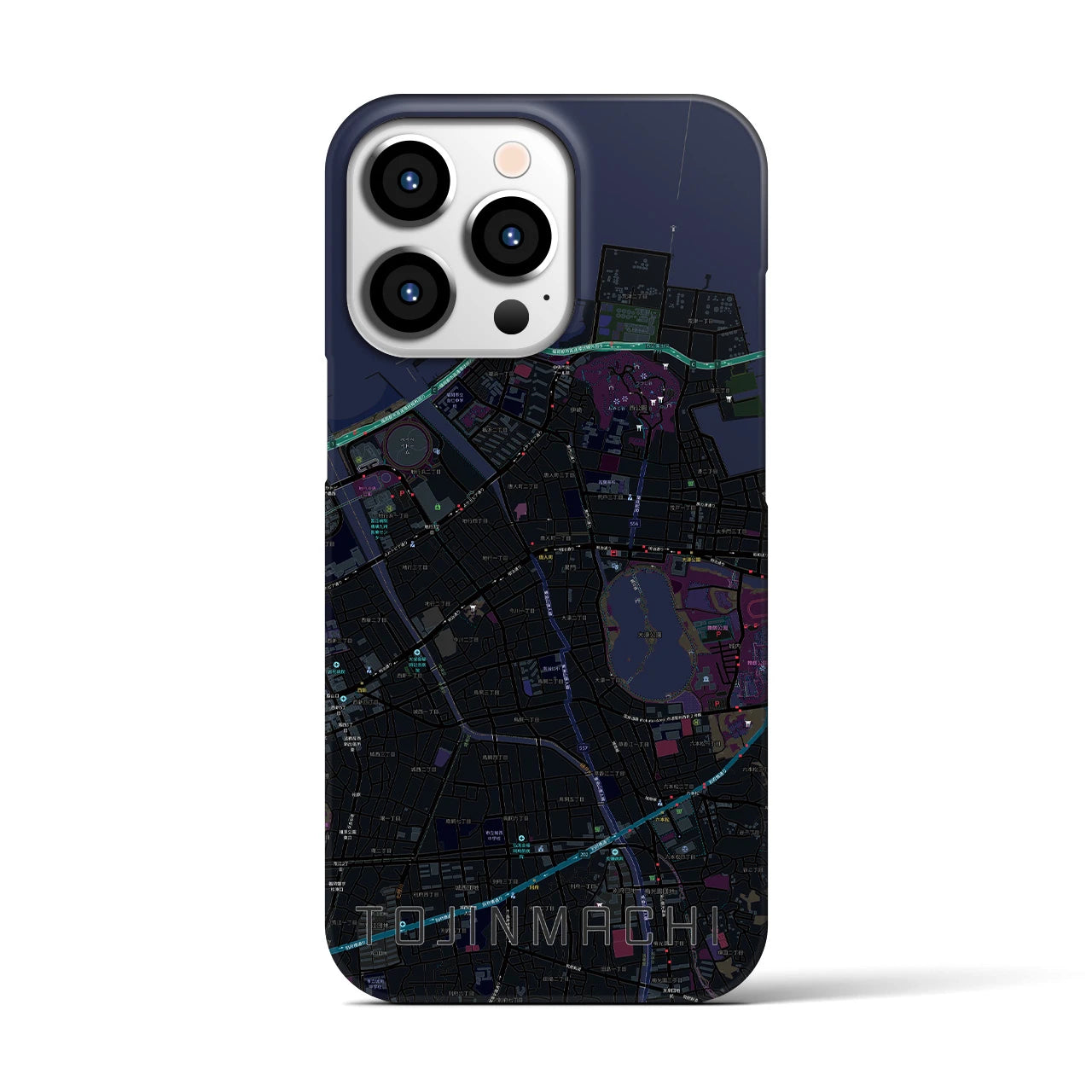 【唐人町(福岡県)】地図柄iPhoneケース(バックカバータイプ)