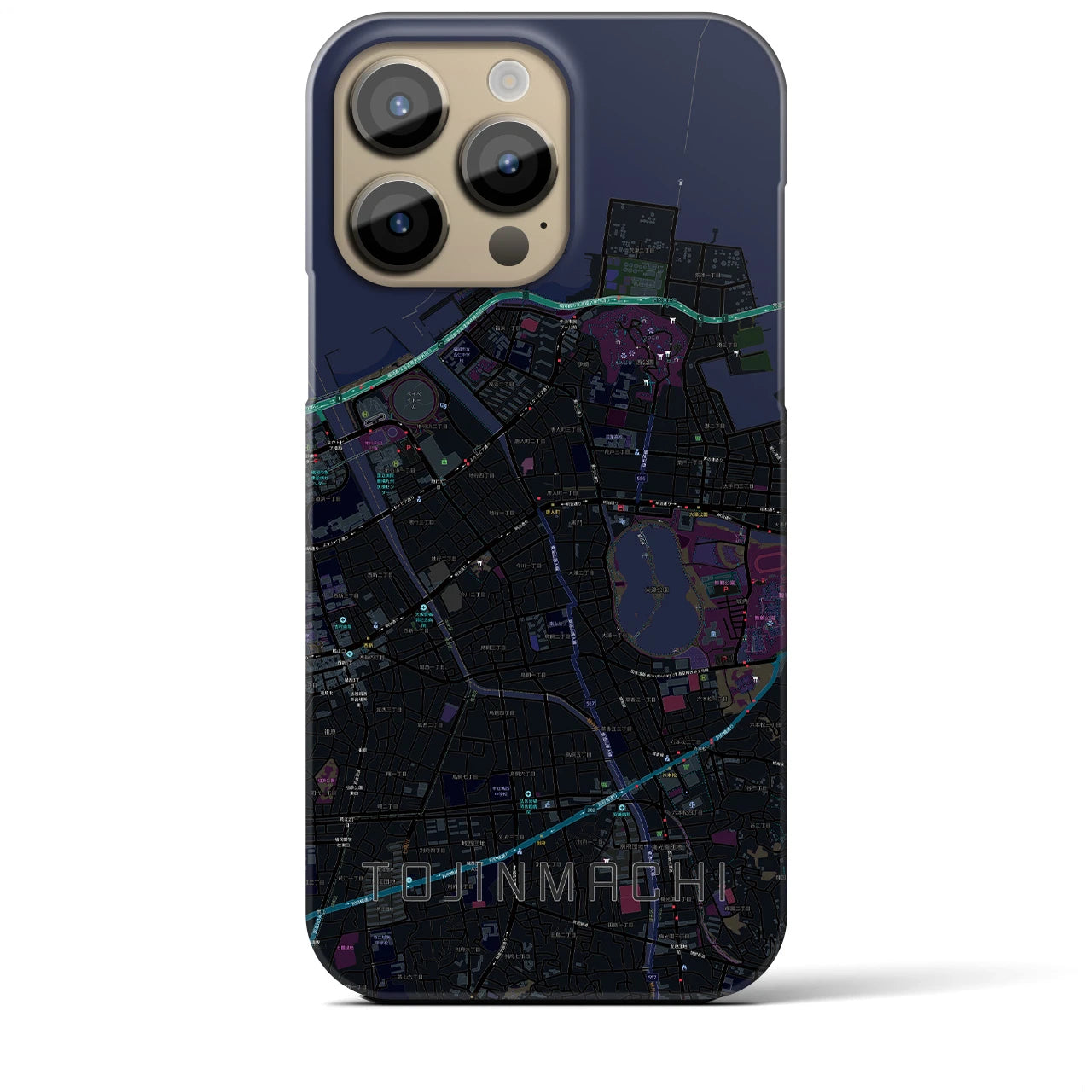 【唐人町(福岡県)】地図柄iPhoneケース(バックカバータイプ)