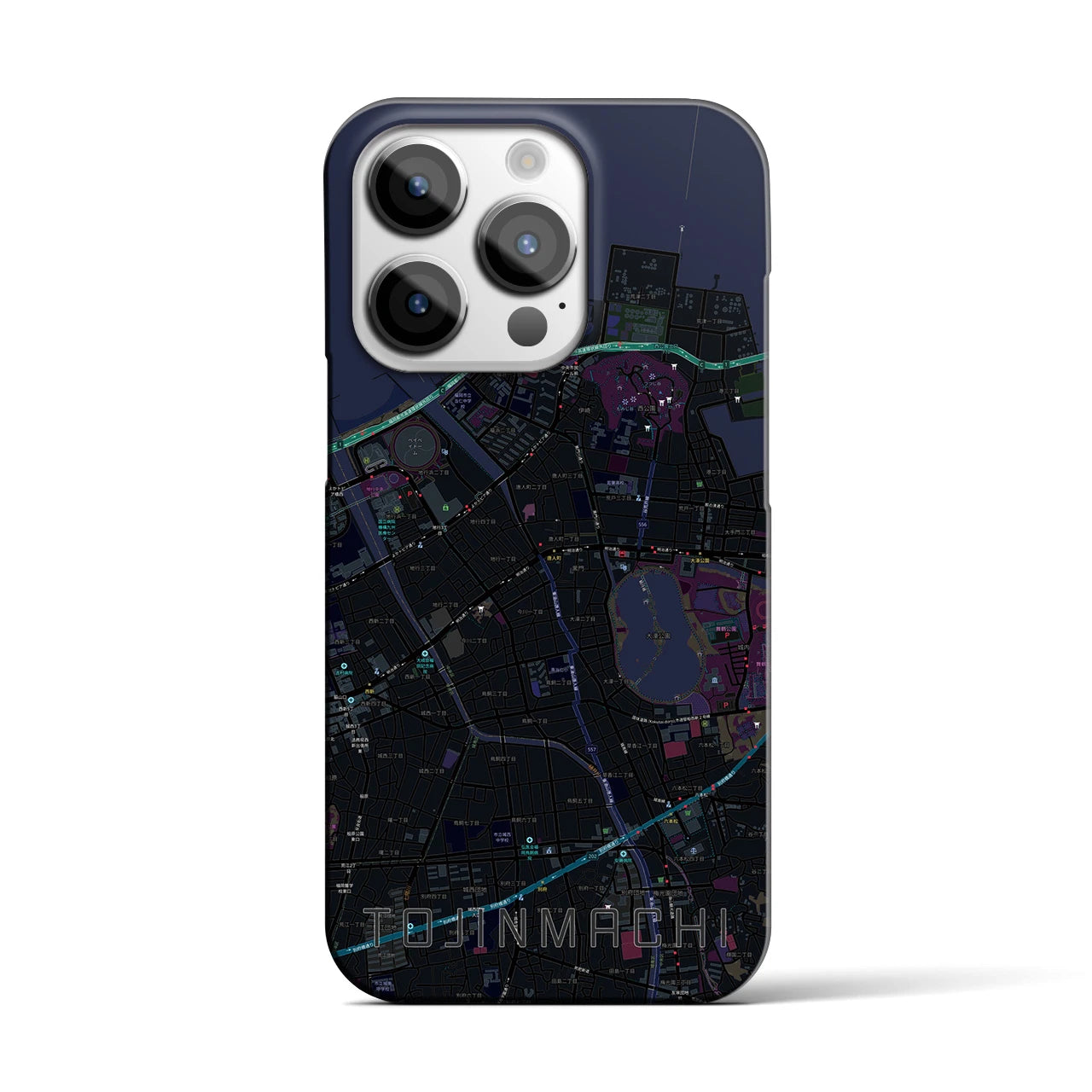【唐人町(福岡県)】地図柄iPhoneケース(バックカバータイプ)