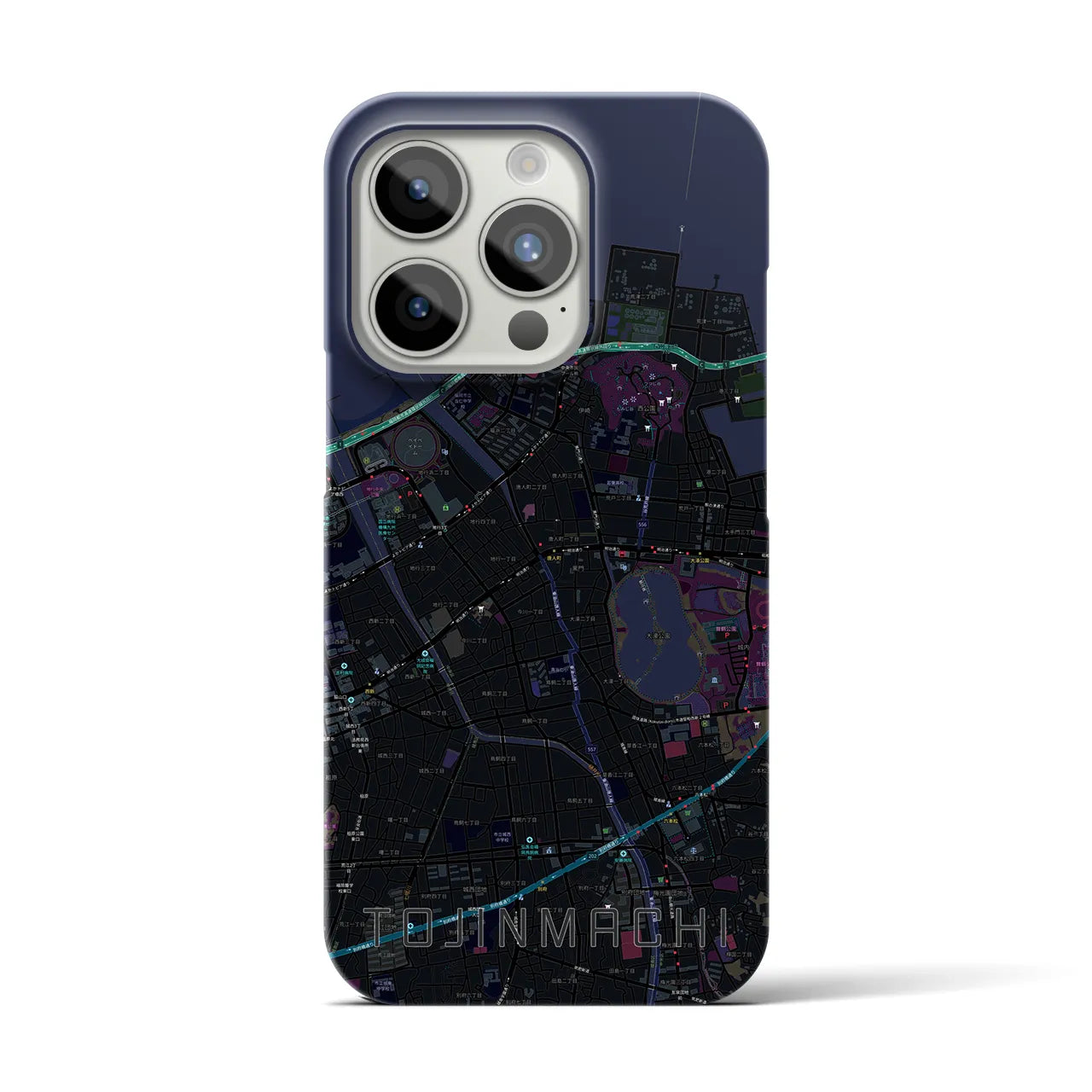 【唐人町(福岡県)】地図柄iPhoneケース(バックカバータイプ)