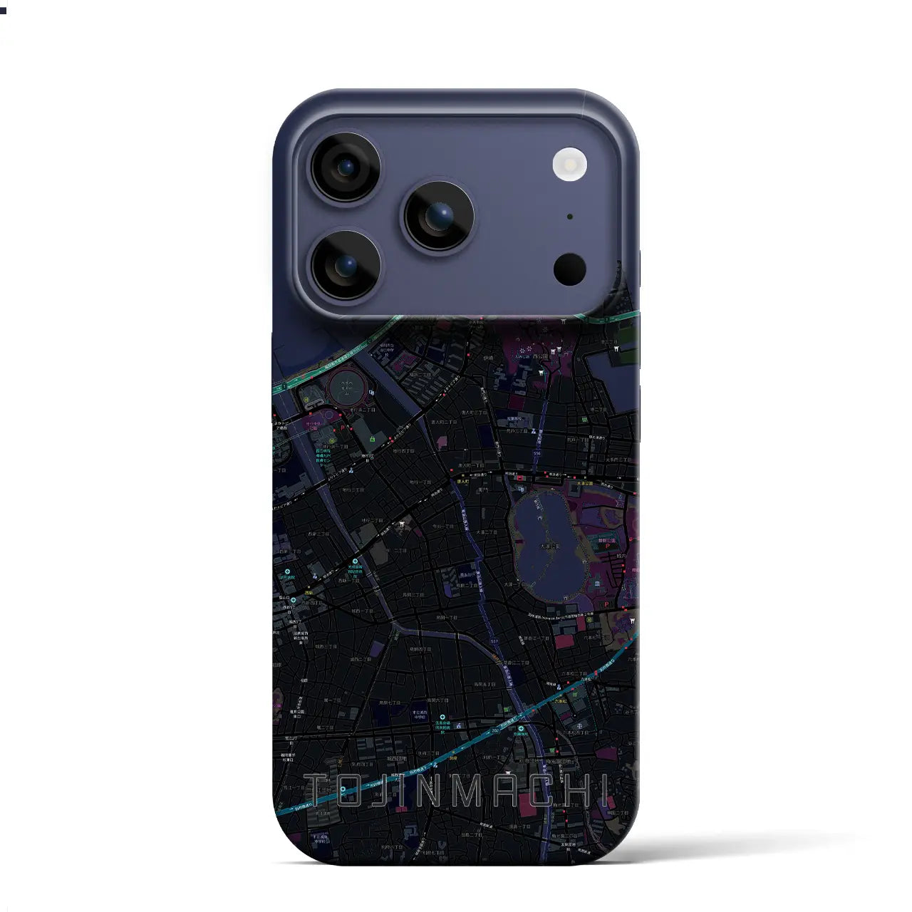 【唐人町(福岡県)】地図柄iPhoneケース(バックカバータイプ)