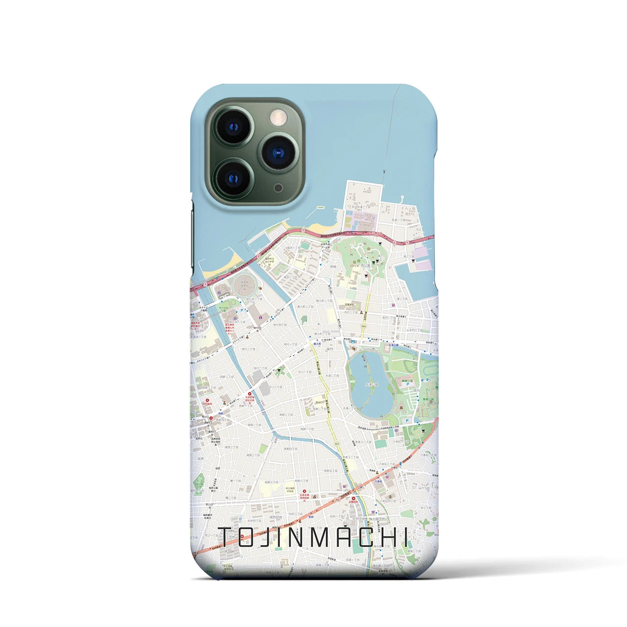【唐人町(福岡県)】地図柄iPhoneケース(バックカバータイプ)
