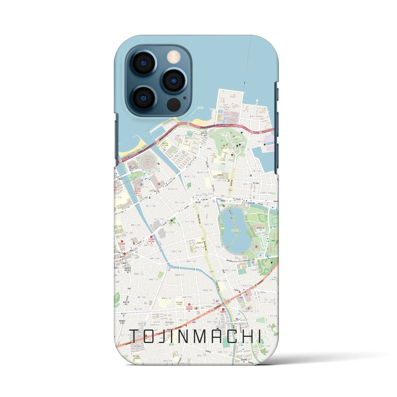【唐人町(福岡県)】地図柄iPhoneケース(バックカバータイプ)