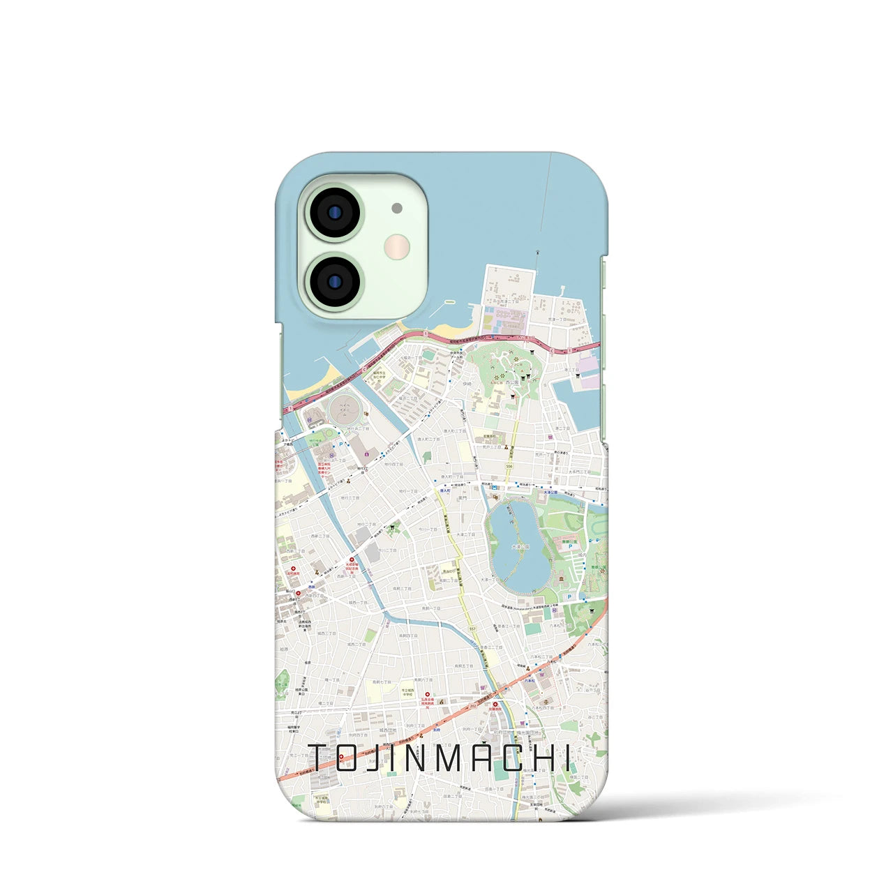 【唐人町(福岡県)】地図柄iPhoneケース(バックカバータイプ)