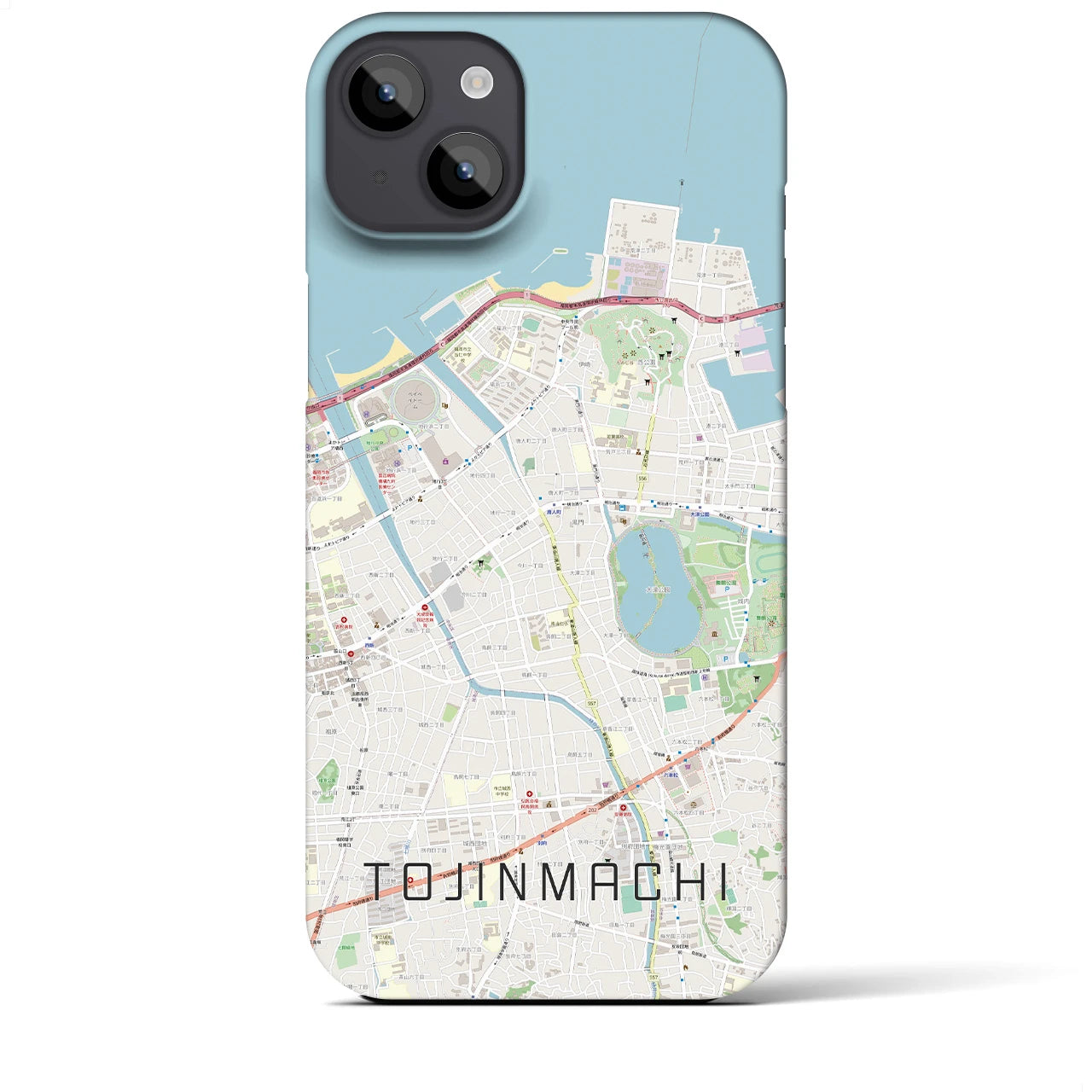 【唐人町(福岡県)】地図柄iPhoneケース(バックカバータイプ)
