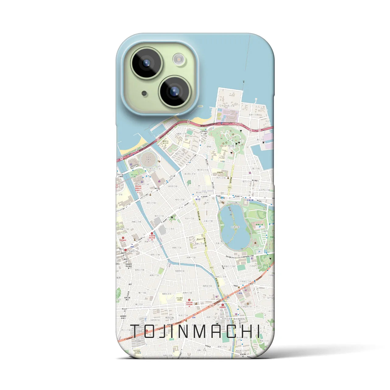 【唐人町(福岡県)】地図柄iPhoneケース(バックカバータイプ)
