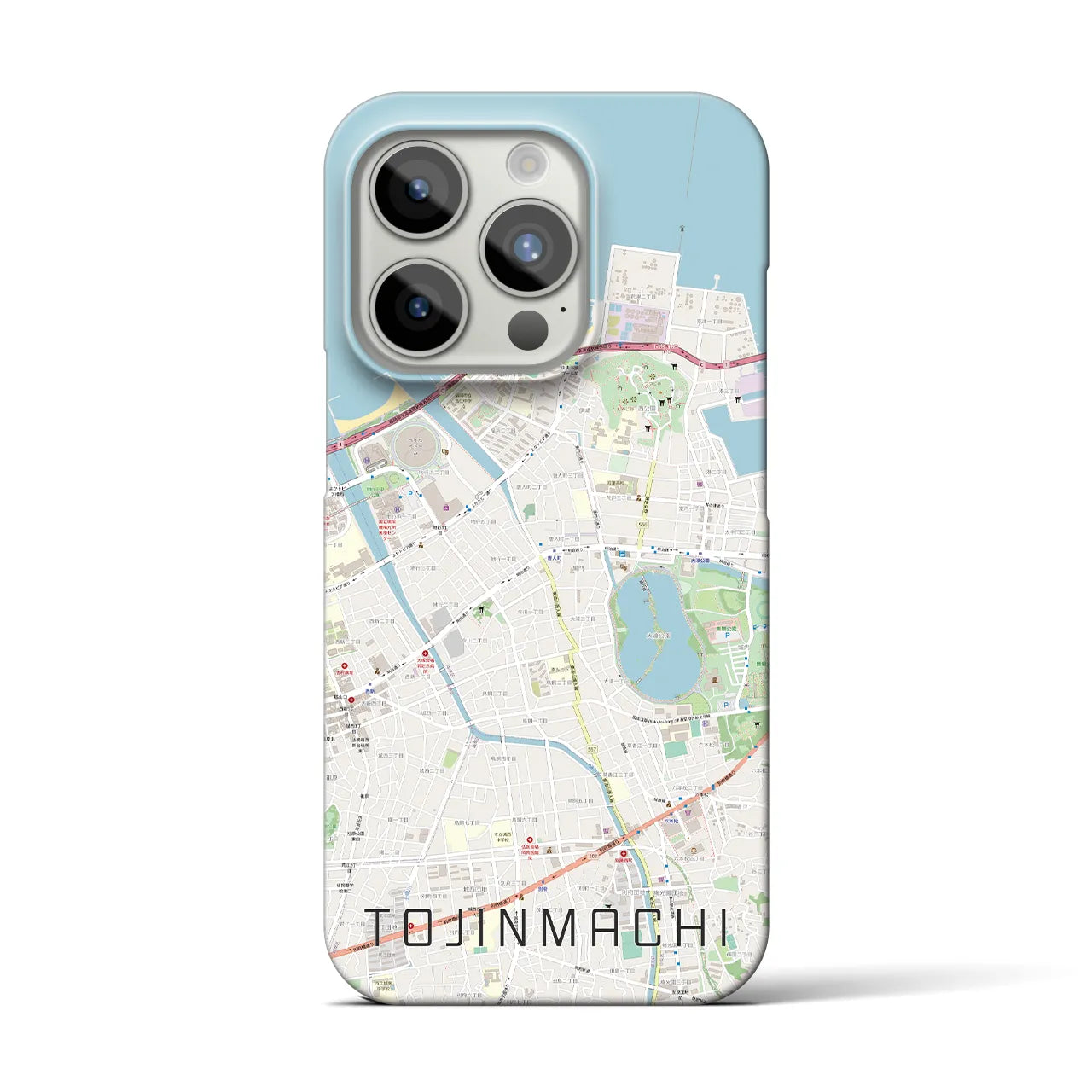 【唐人町(福岡県)】地図柄iPhoneケース(バックカバータイプ)