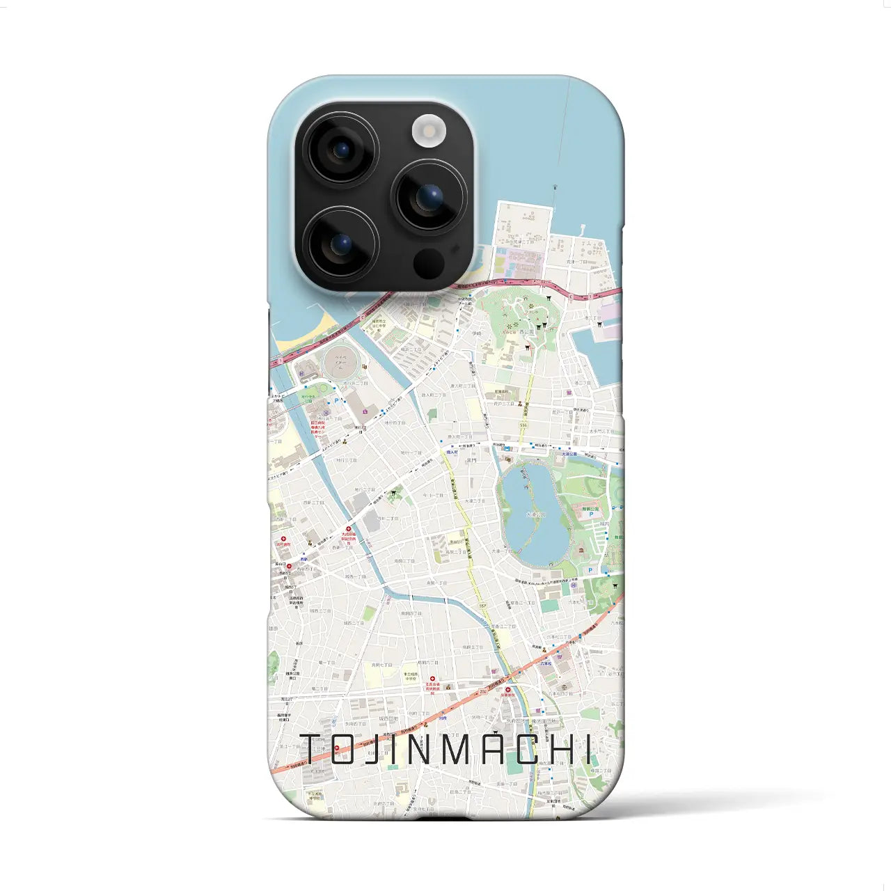 【唐人町(福岡県)】地図柄iPhoneケース(バックカバータイプ)