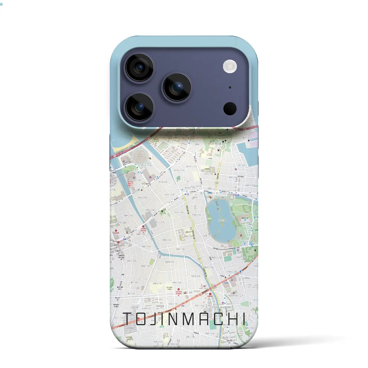 【唐人町(福岡県)】地図柄iPhoneケース(バックカバータイプ)