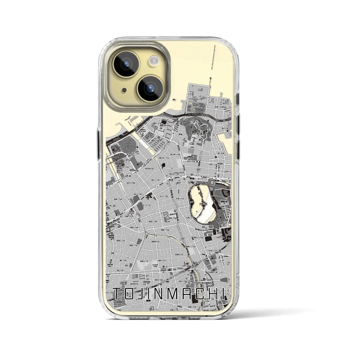 【唐人町(福岡県)】地図柄iPhoneケース(MagSafeタイプ)