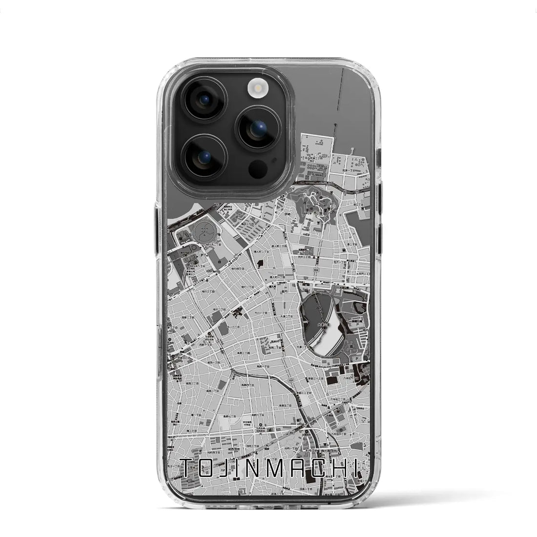 【唐人町(福岡県)】地図柄iPhoneケース(MagSafeタイプ)