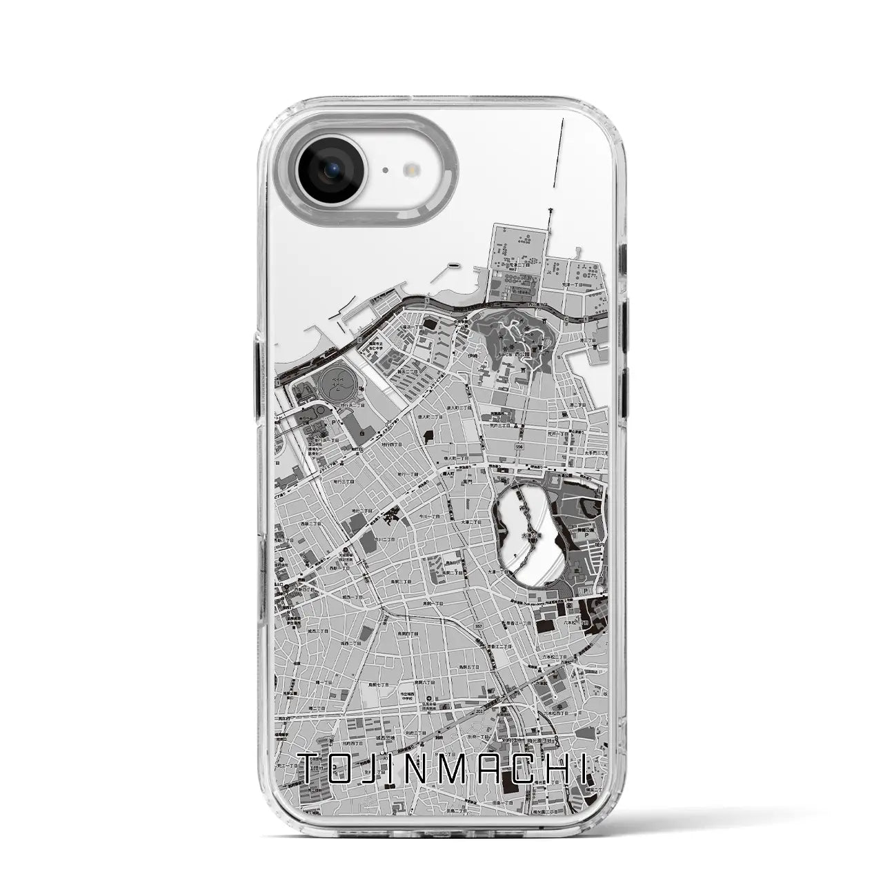 【唐人町(福岡県)】地図柄iPhoneケース(MagSafeタイプ)