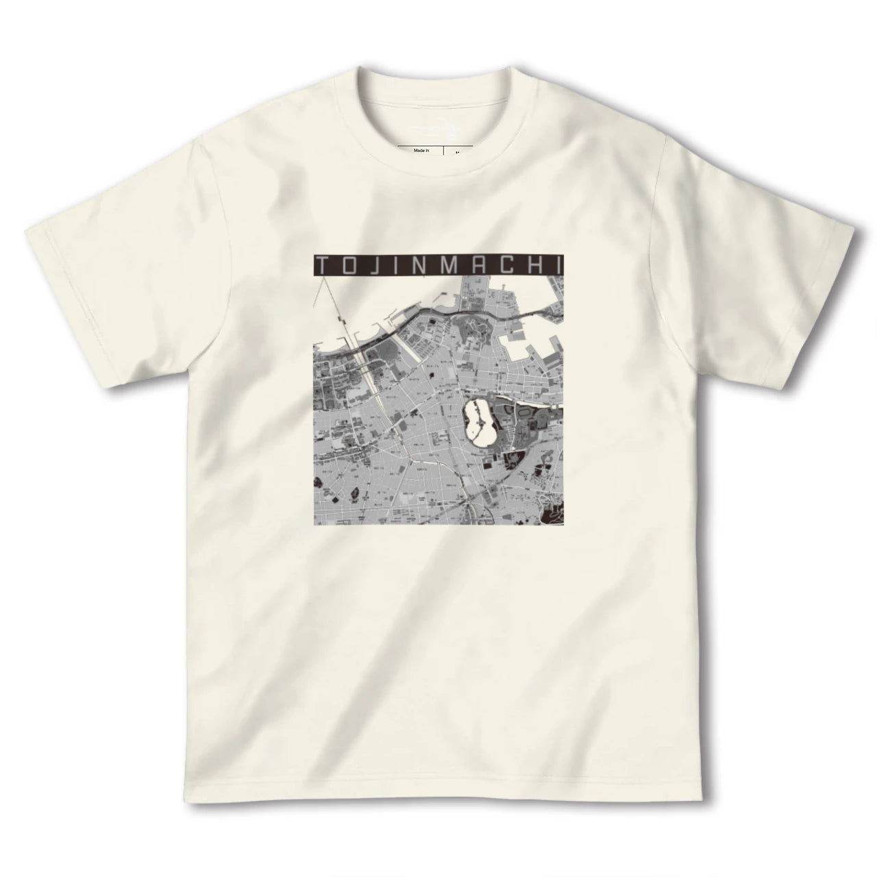 【唐人町(福岡県)】地図柄ヘビーウェイトTシャツ