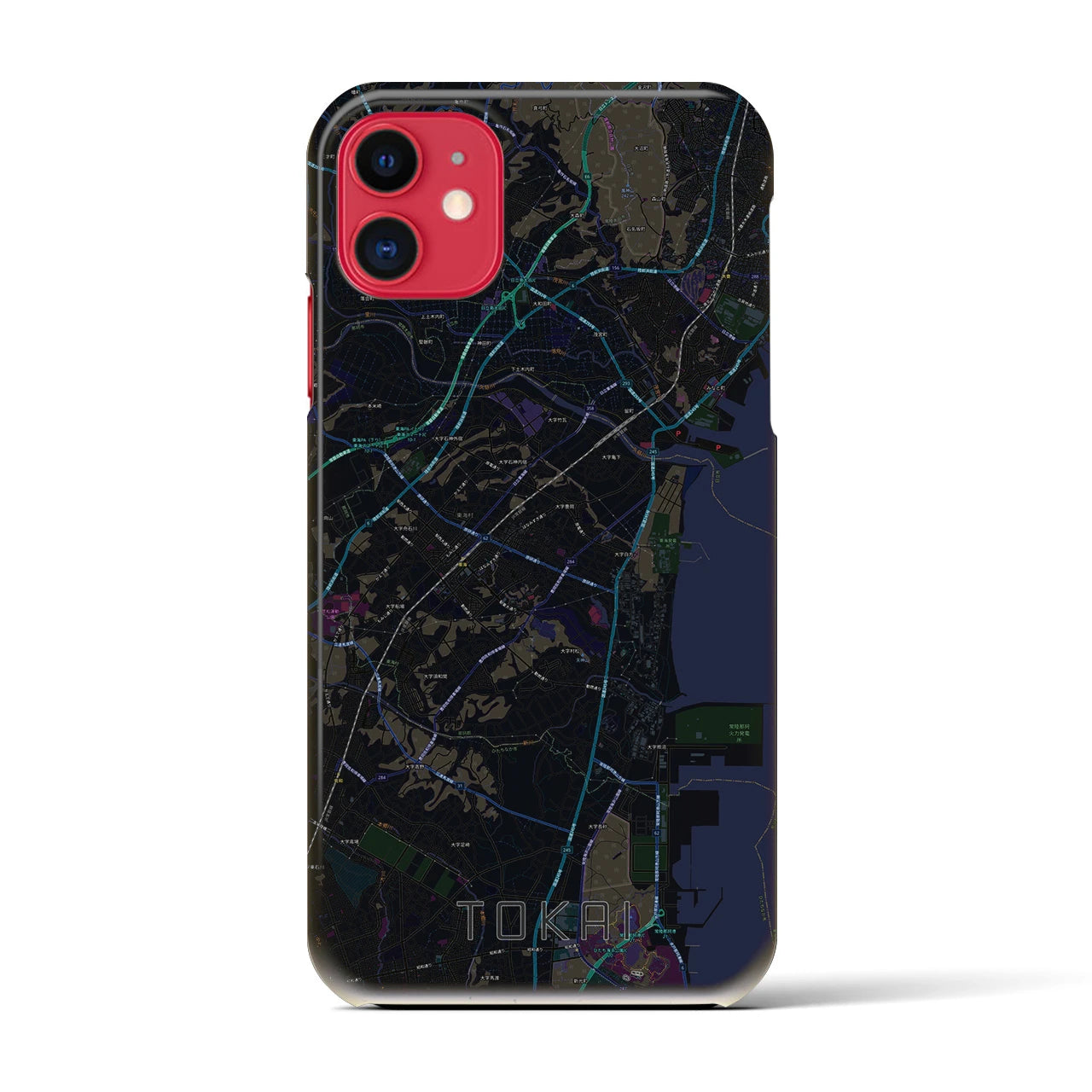 【東海(茨城県)】地図柄iPhoneケース(バックカバータイプ)