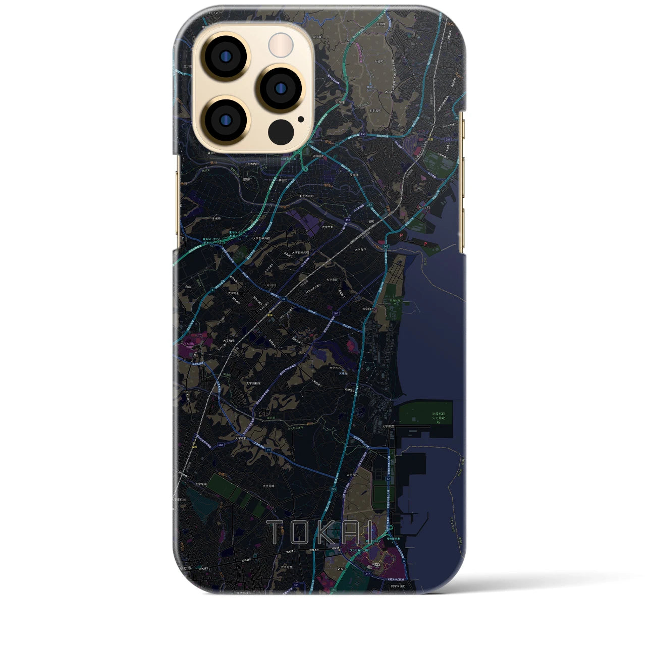 【東海(茨城県)】地図柄iPhoneケース(バックカバータイプ)