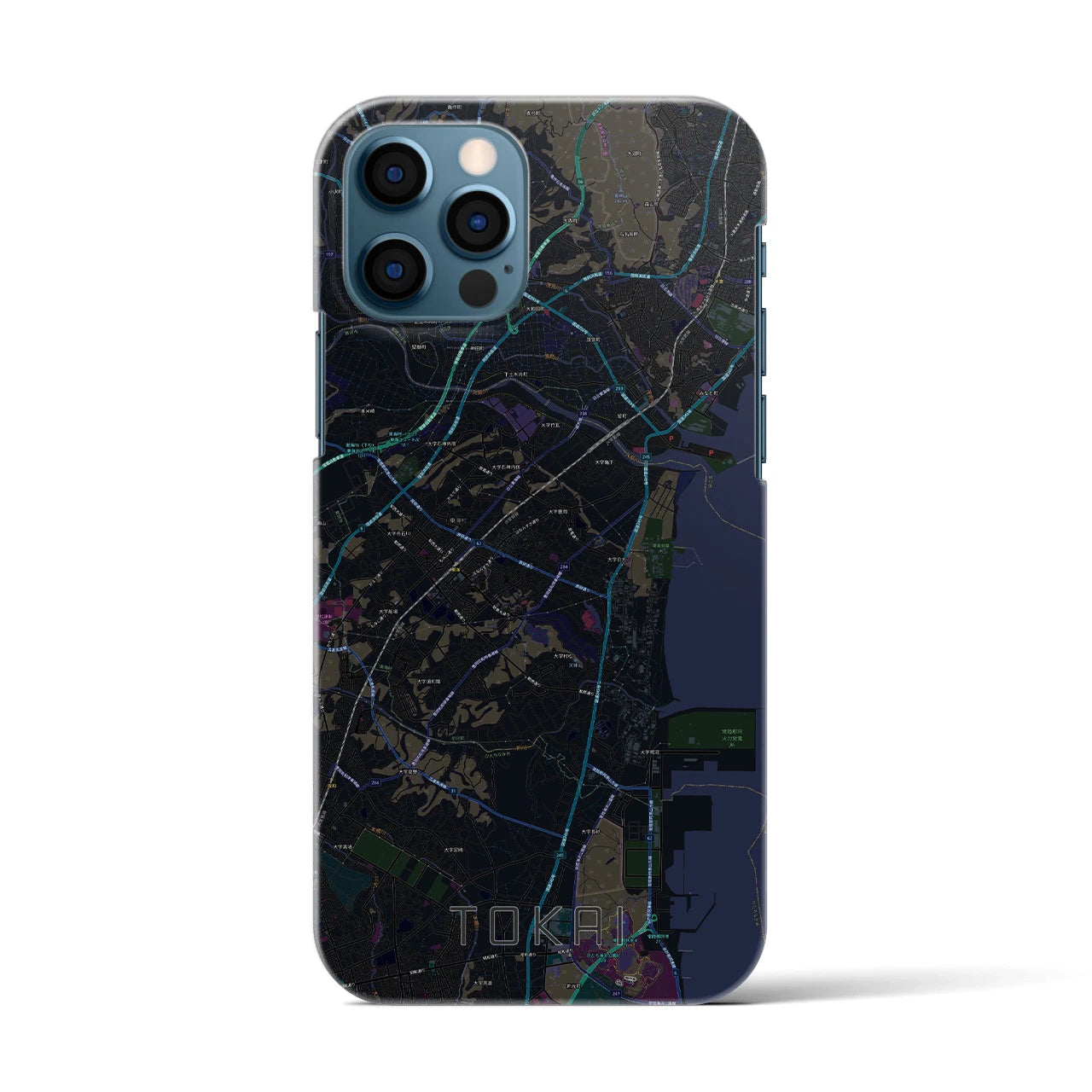 【東海(茨城県)】地図柄iPhoneケース(バックカバータイプ)