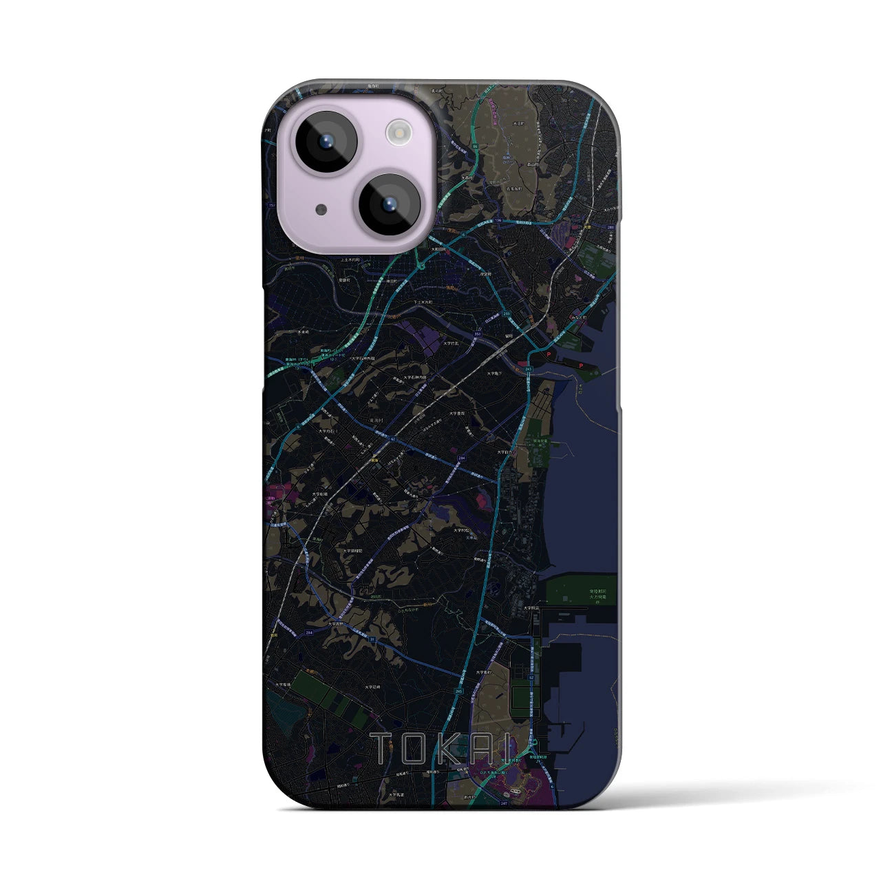 【東海(茨城県)】地図柄iPhoneケース(バックカバータイプ)