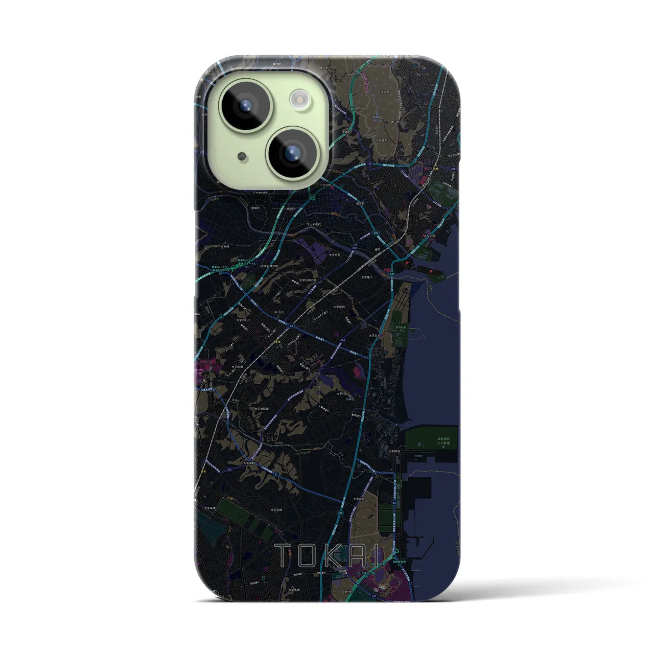 【東海(茨城県)】地図柄iPhoneケース(バックカバータイプ)