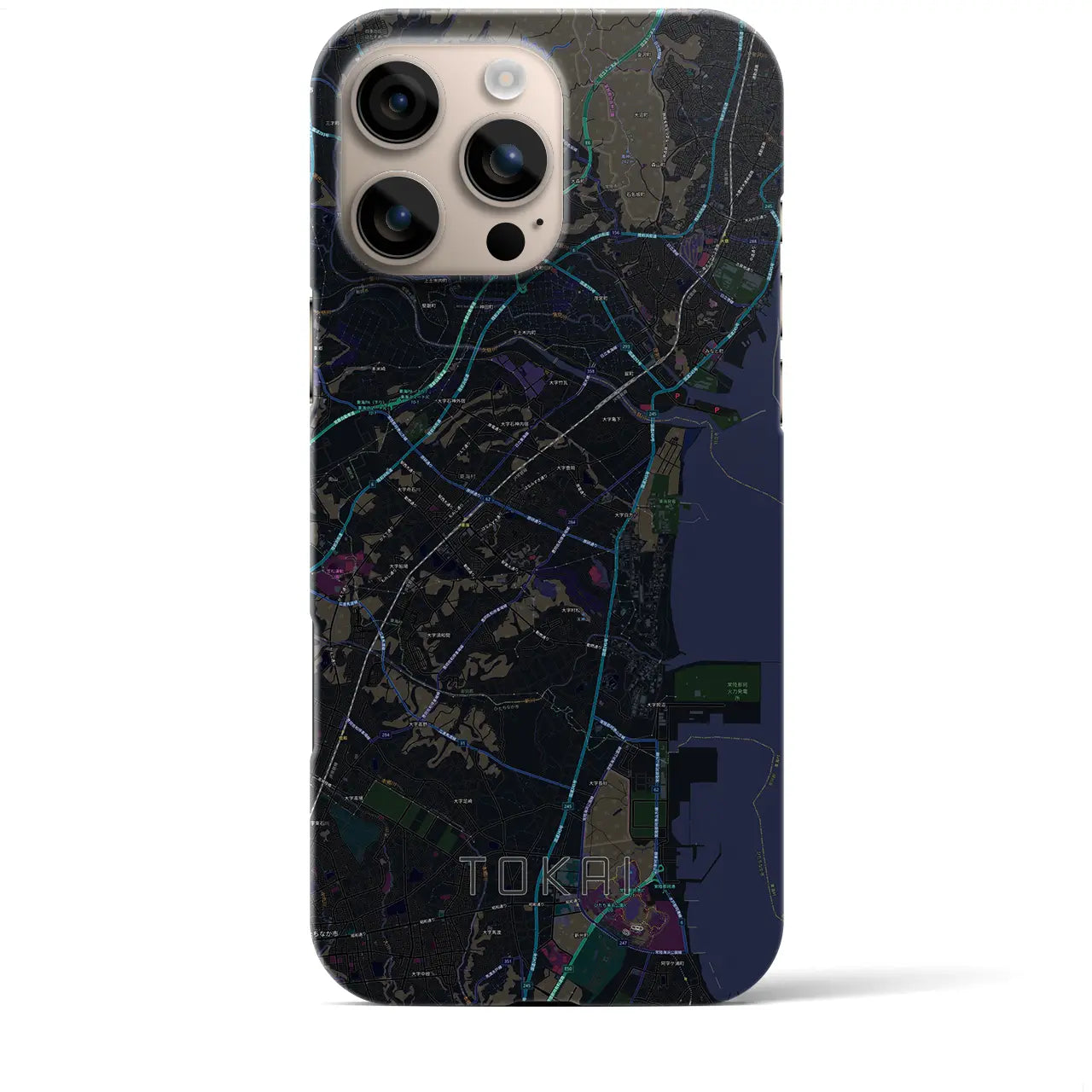 【東海(茨城県)】地図柄iPhoneケース(バックカバータイプ)
