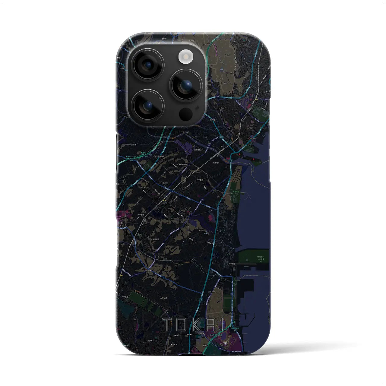 【東海(茨城県)】地図柄iPhoneケース(バックカバータイプ)