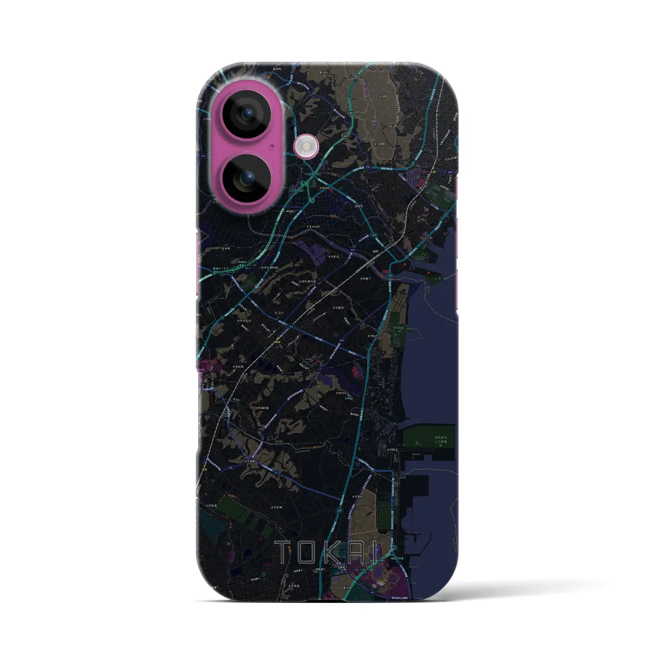 【東海(茨城県)】地図柄iPhoneケース(バックカバータイプ)