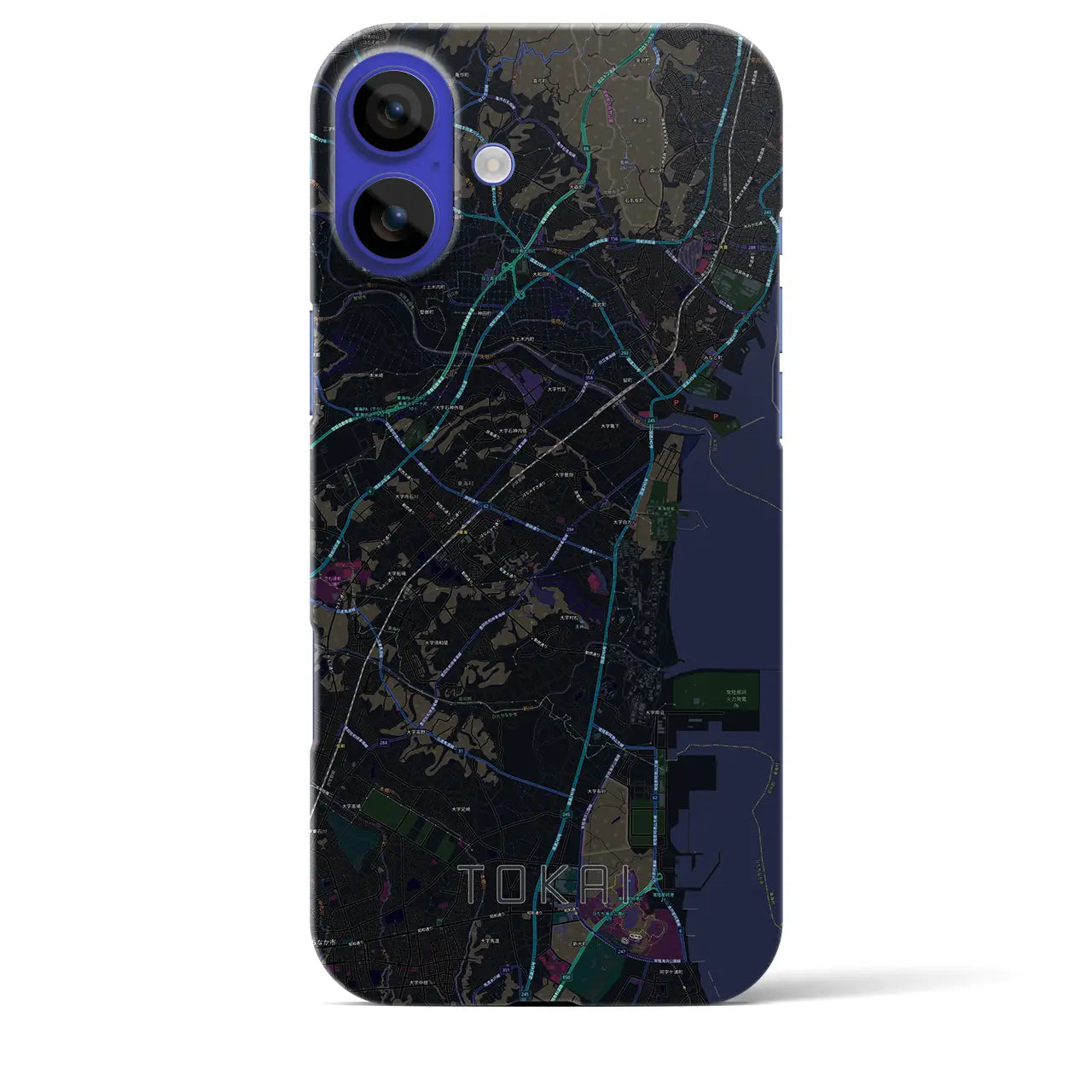 【東海(茨城県)】地図柄iPhoneケース(バックカバータイプ)