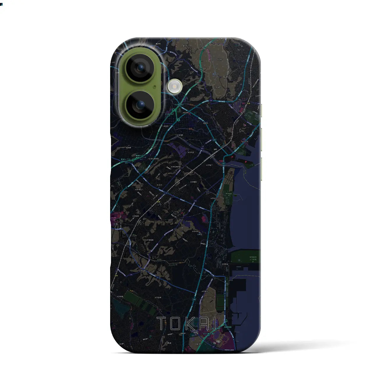 【東海(茨城県)】地図柄iPhoneケース(バックカバータイプ)