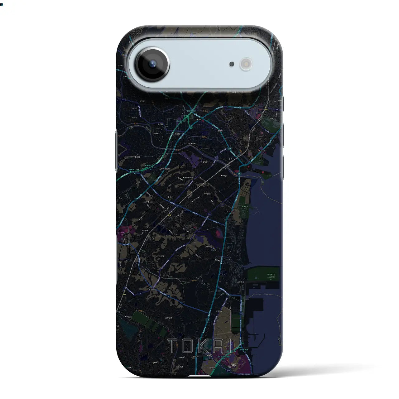 【東海(茨城県)】地図柄iPhoneケース(バックカバータイプ)