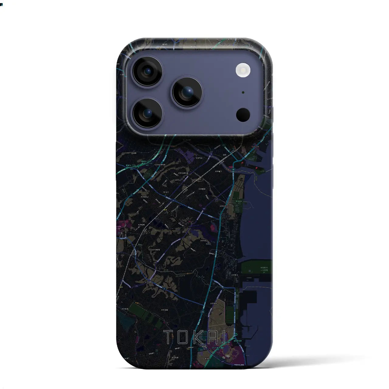 【東海(茨城県)】地図柄iPhoneケース(バックカバータイプ)