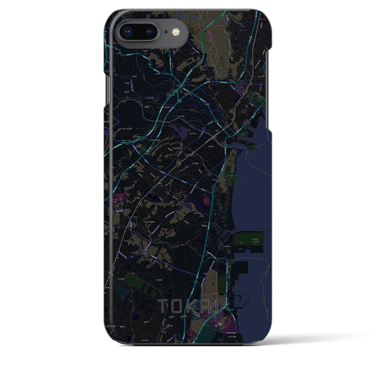 【東海(茨城県)】地図柄iPhoneケース(バックカバータイプ)