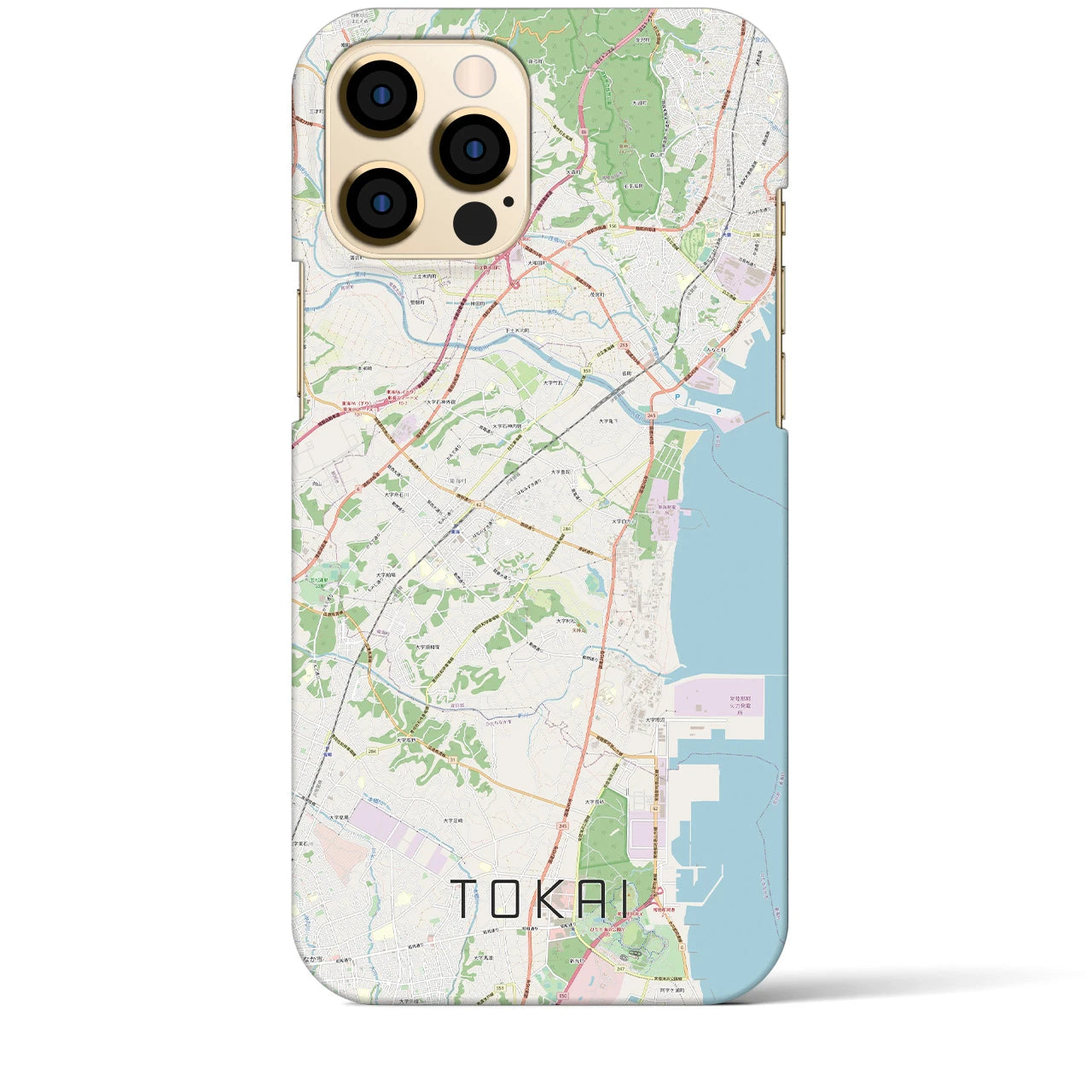 【東海(茨城県)】地図柄iPhoneケース(バックカバータイプ)