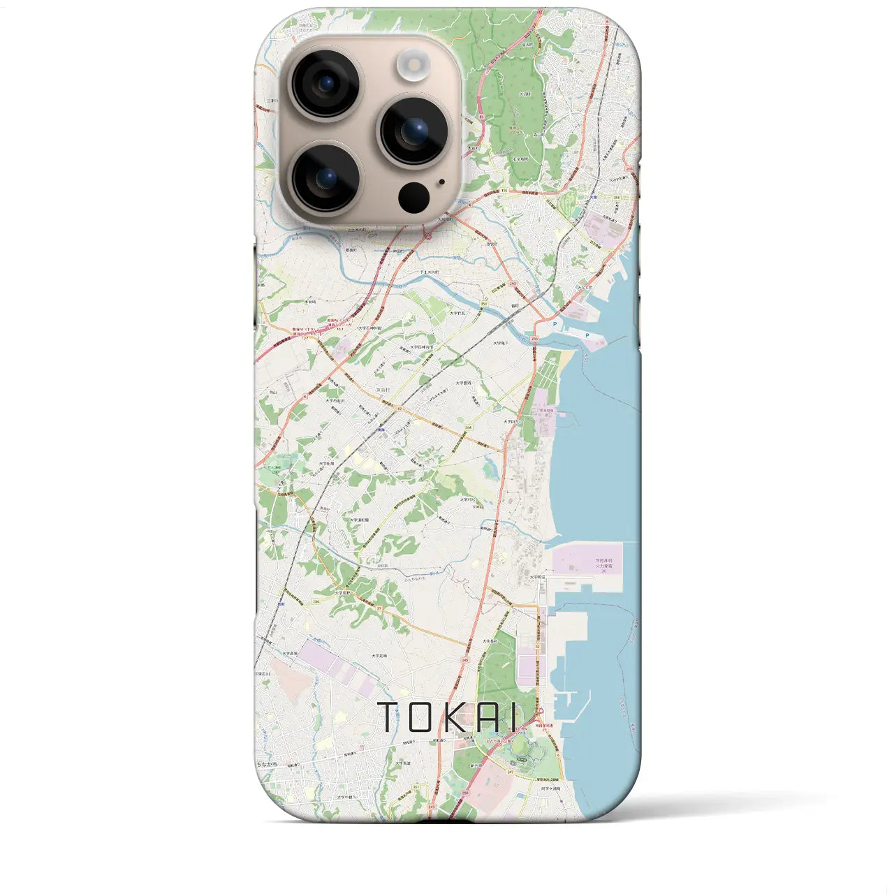【東海(茨城県)】地図柄iPhoneケース(バックカバータイプ)