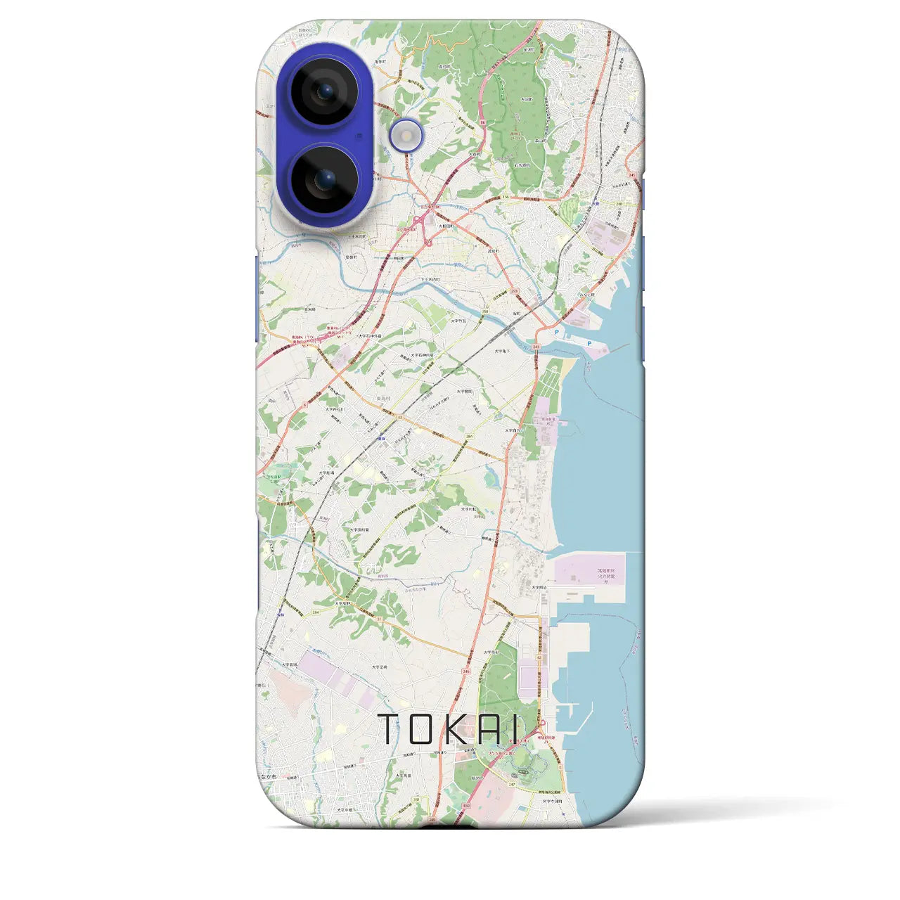 【東海(茨城県)】地図柄iPhoneケース(バックカバータイプ)ナチュラル・iPhone 16 Pro Max 用