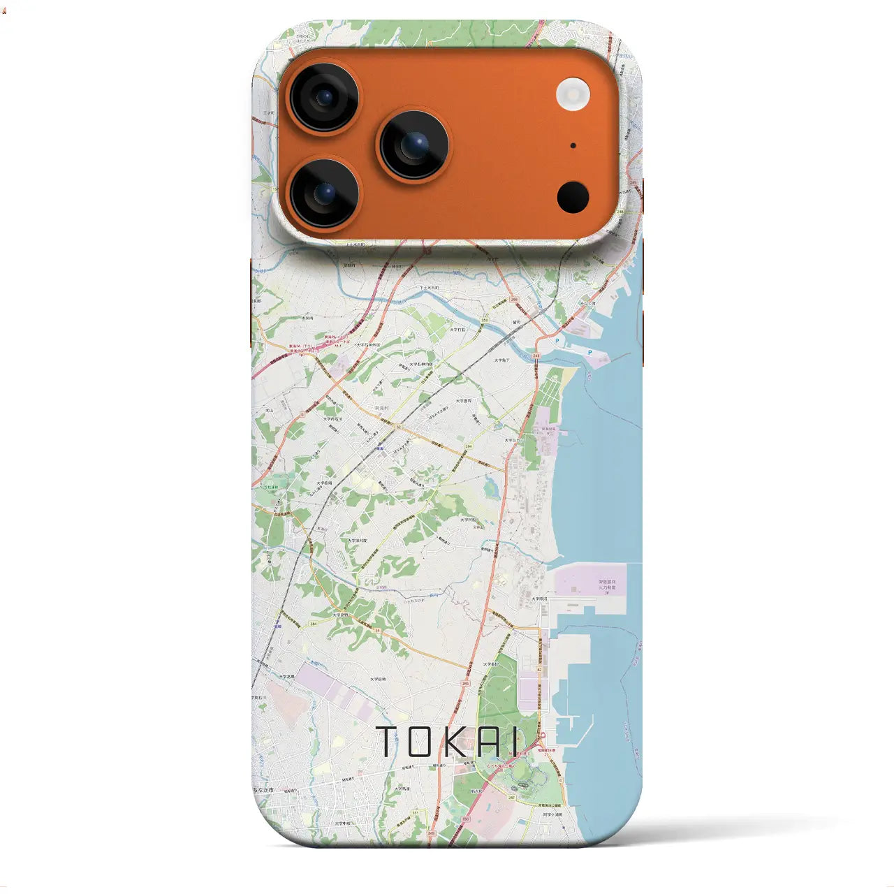 【東海(茨城県)】地図柄iPhoneケース(バックカバータイプ)