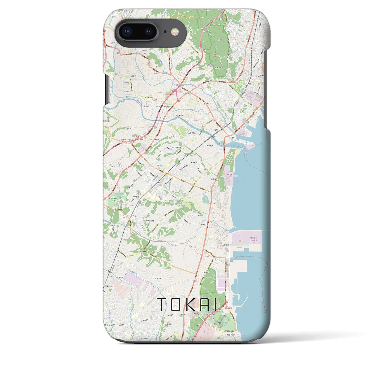 【東海(茨城県)】地図柄iPhoneケース(バックカバータイプ)